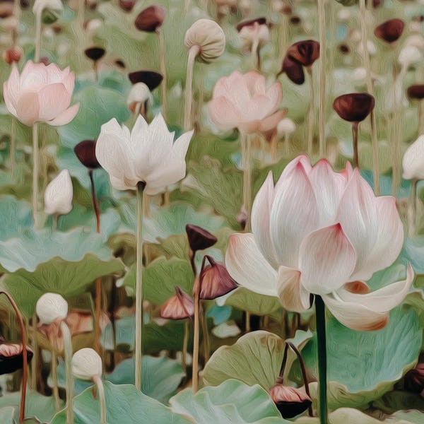 Ievgeniia Bidiuk: Blooming Lotus by Ievgeniia Bidiuk