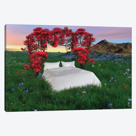 An Arch Of Roses Over A Bed In A Meadow Canvas Print #IVG585} by Ievgeniia Bidiuk Canvas Art