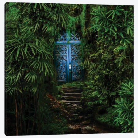 A Secret Door In The Rainforest Canvas Print #IVG587} by Ievgeniia Bidiuk Canvas Wall Art