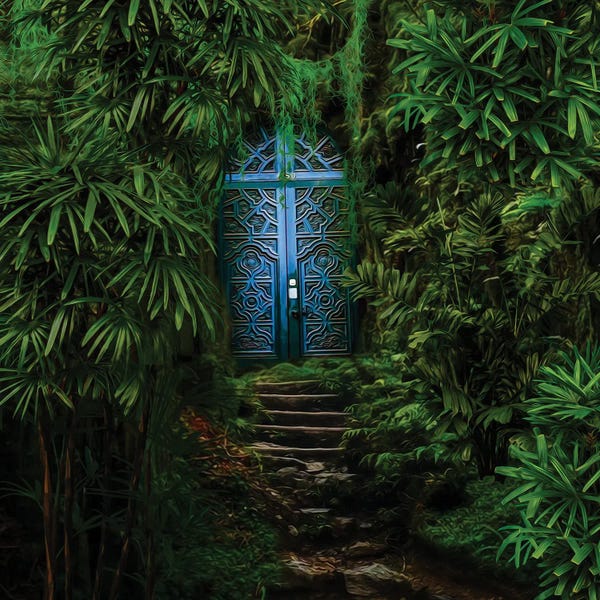 Ievgeniia Bidiuk: A Secret Door In The Rainforest by Ievgeniia Bidiuk