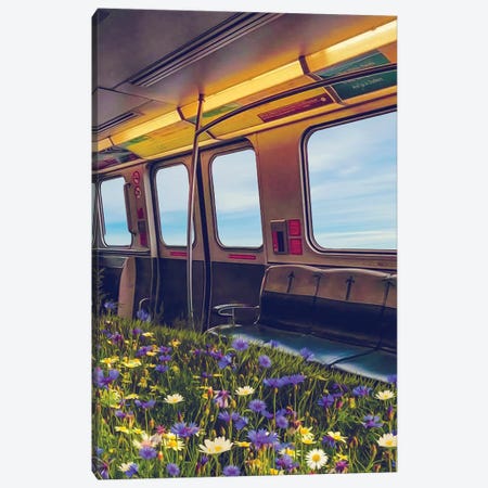 Growing Wildflowers In The Subway Car Canvas Print #IVG597} by Ievgeniia Bidiuk Canvas Art Print