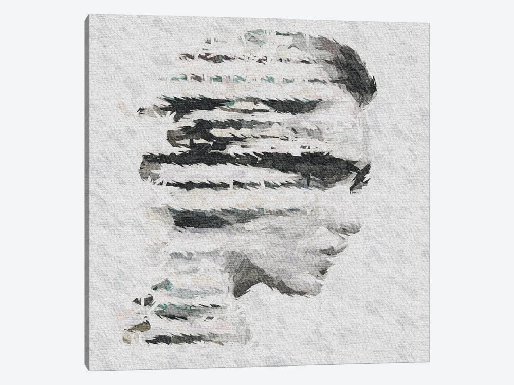 A Woman's Face Made Of Torn Pieces by Ievgeniia Bidiuk 1-piece Canvas Print