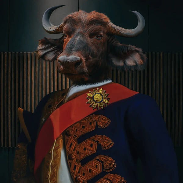 Bulls: Portrait Of An African Bull by Ievgeniia Bidiuk