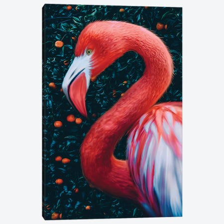 Flamingos In The Mandarin Garden Canvas Print #IVG644} by Ievgeniia Bidiuk Art Print