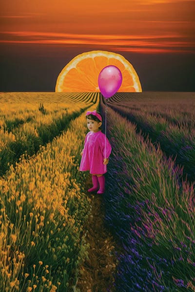 Ievgeniia Bidiuk: A Doll In A Lavender Field by Ievgeniia Bidiuk