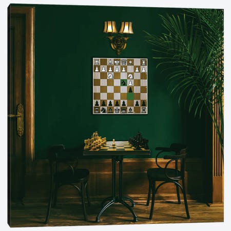 The Chess Room Canvas Print #IVG666} by Ievgeniia Bidiuk Canvas Print