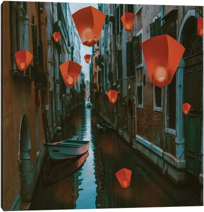 Chinese Lanterns Of Florence Canvas Art Print - Florence Art