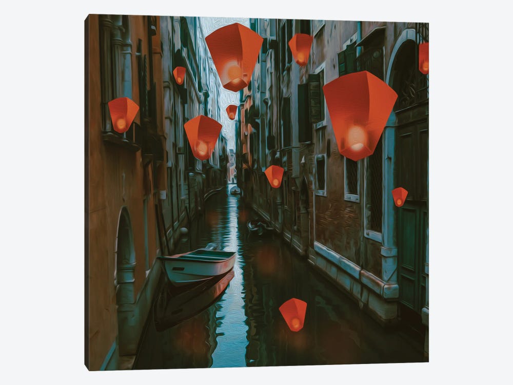 Chinese Lanterns Of Florence by Ievgeniia Bidiuk 1-piece Canvas Art