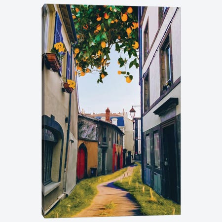 Sunny Street In The Spanish Old Town Canvas Print #IVG683} by Ievgeniia Bidiuk Canvas Art