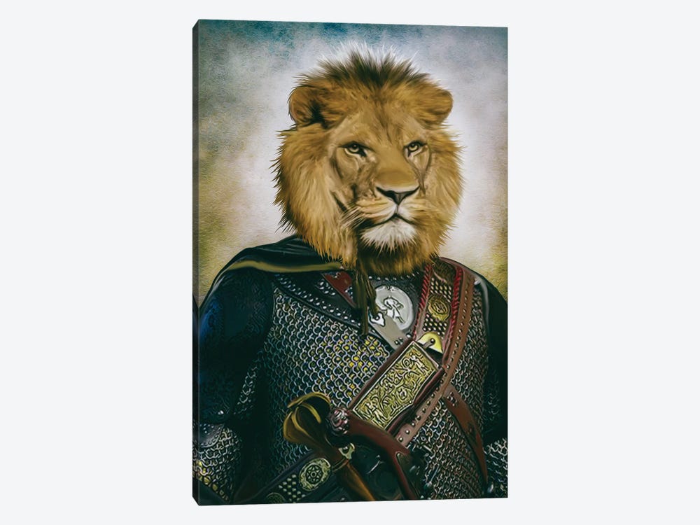 A Lion Dressed As A Ukrainian Hitman by Ievgeniia Bidiuk 1-piece Canvas Wall Art