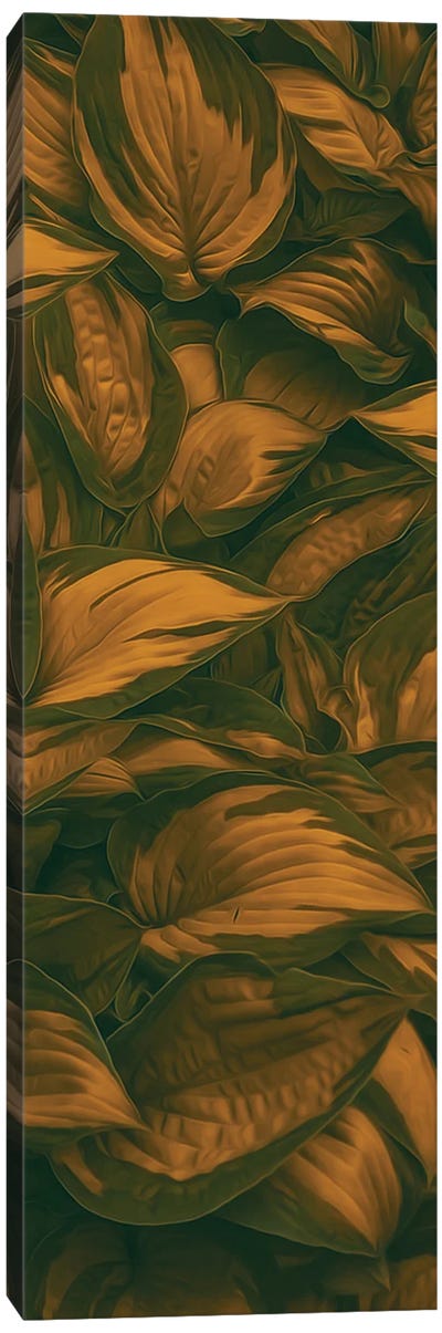 Leaves In A Warm Shade Canvas Art Print - Ievgeniia Bidiuk
