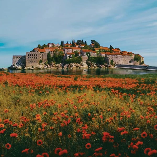 Ievgeniia Bidiuk: A Meadow Of Wildflowers In Tuscany by Ievgeniia Bidiuk