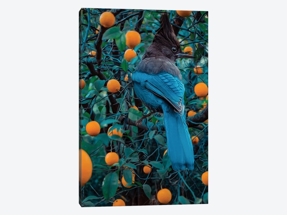 Mockingjay On The Orange Tree by Ievgeniia Bidiuk 1-piece Art Print