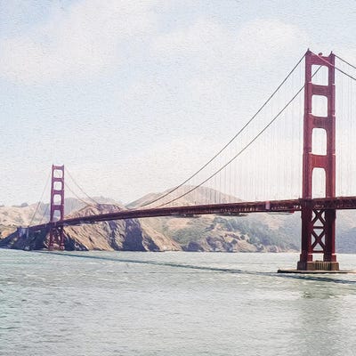 Golden Gate Bridge by Ievgeniia Bidiuk art print
