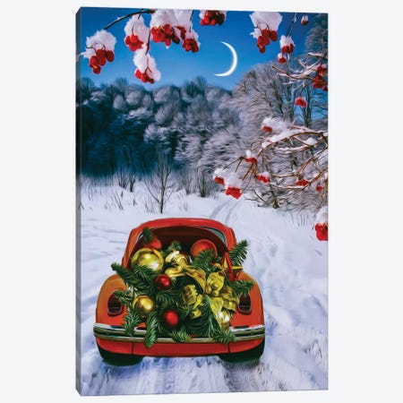 Winter, The Holidays, The Concept Of A New Year Canvas Print #IVG773} by Ievgeniia Bidiuk Canvas Art