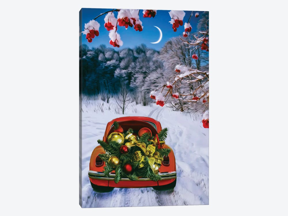 Winter, The Holidays, The Concept Of A New Year by Ievgeniia Bidiuk 1-piece Canvas Print