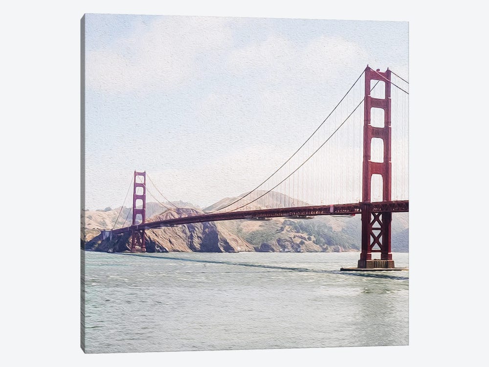 Golden Gate Bridge by Ievgeniia Bidiuk 1-piece Canvas Artwork