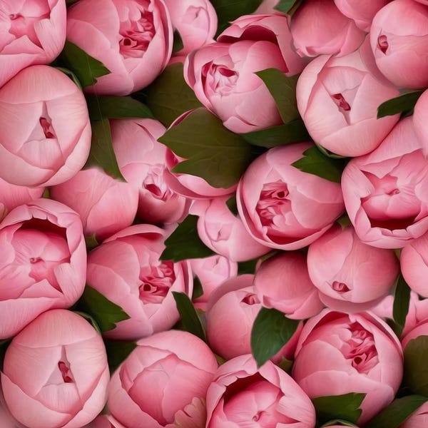 Ievgeniia Bidiuk: Large Peony Buds Sarah Bernhardt. by Ievgeniia Bidiuk