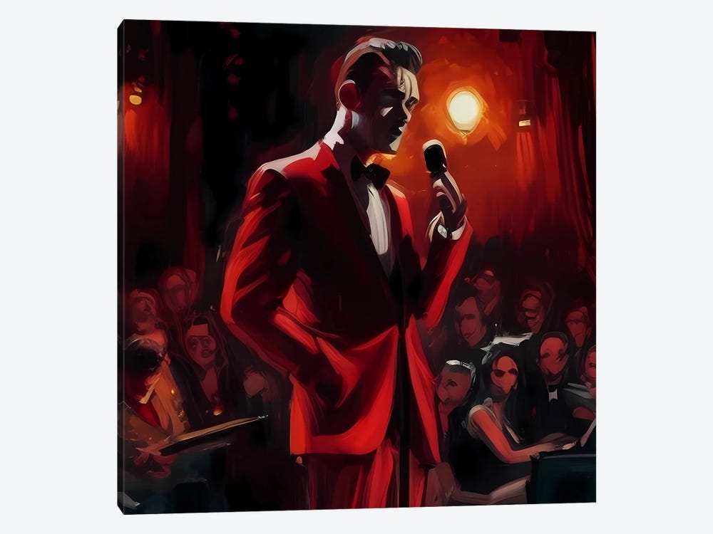 Singer Of A Jazz Club. by Ievgeniia Bidiuk 1-piece Canvas Art