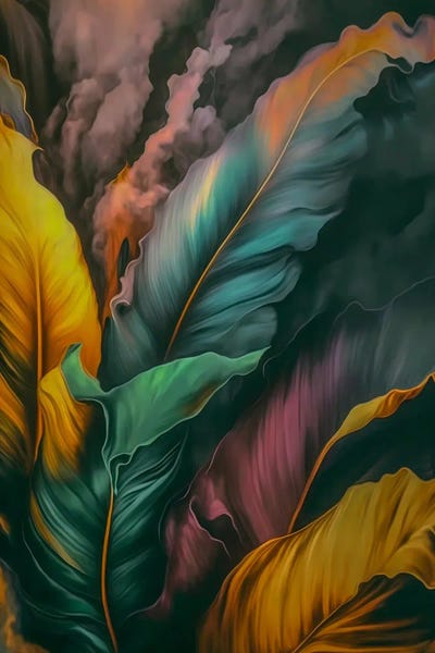 Ievgeniia Bidiuk: Abstraction Of Strelitzia Leaves. by Ievgeniia Bidiuk