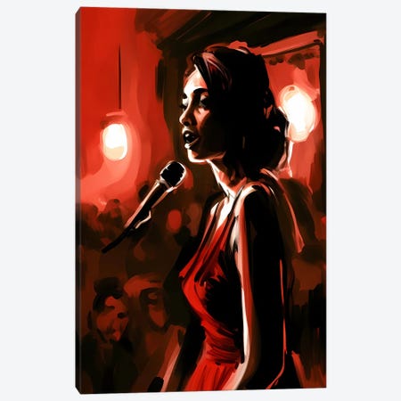 She Was A Jazz Singer. Canvas Print #IVG850} by Ievgeniia Bidiuk Canvas Art Print