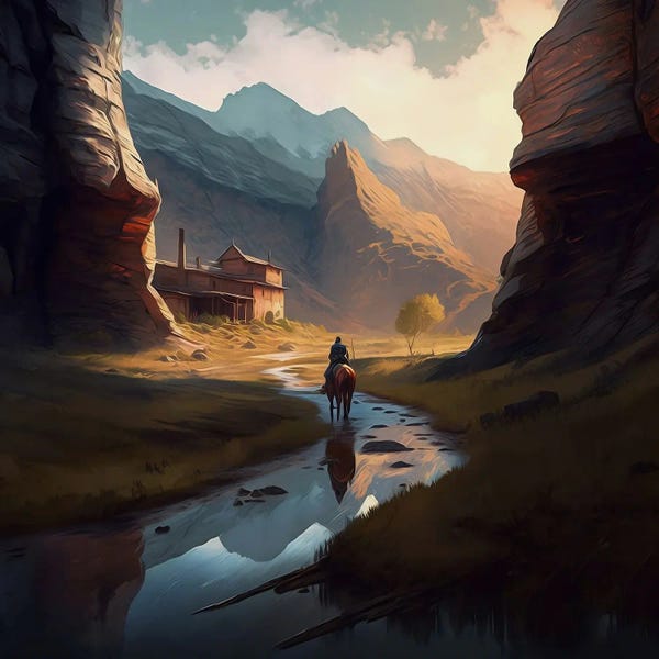 Western Décor: The Lone Rider. by Ievgeniia Bidiuk