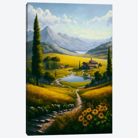 House In The Carpathians. Canvas Print #IVG866} by Ievgeniia Bidiuk Canvas Art Print