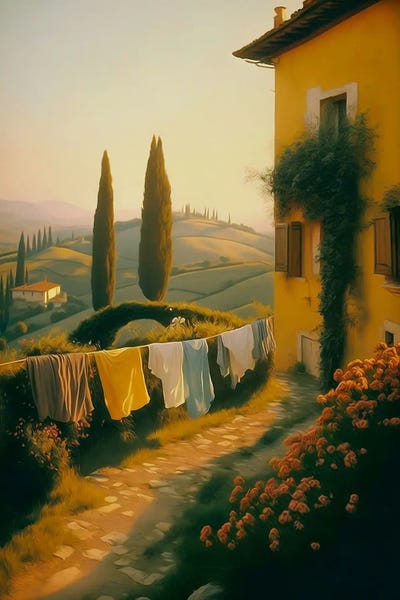 Cypress Trees: Sunny Day In Tuscany. by Ievgeniia Bidiuk