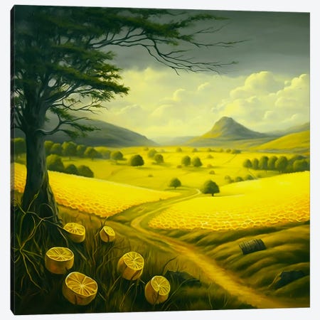 Fabulous Lemon Fields. Canvas Print #IVG874} by Ievgeniia Bidiuk Canvas Artwork