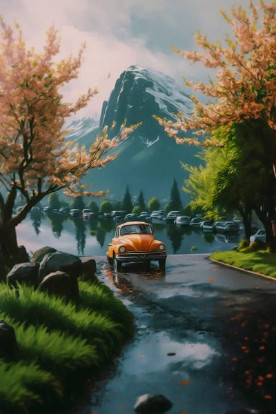 Cherry Trees: Traveling To Japanese Places With Sakura Trees And Mountain Scenery. by Ievgeniia Bidiuk