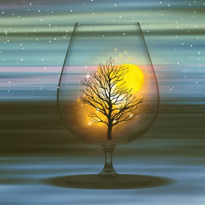 Landscape In A Glass by Ievgeniia Bidiuk framed wall art