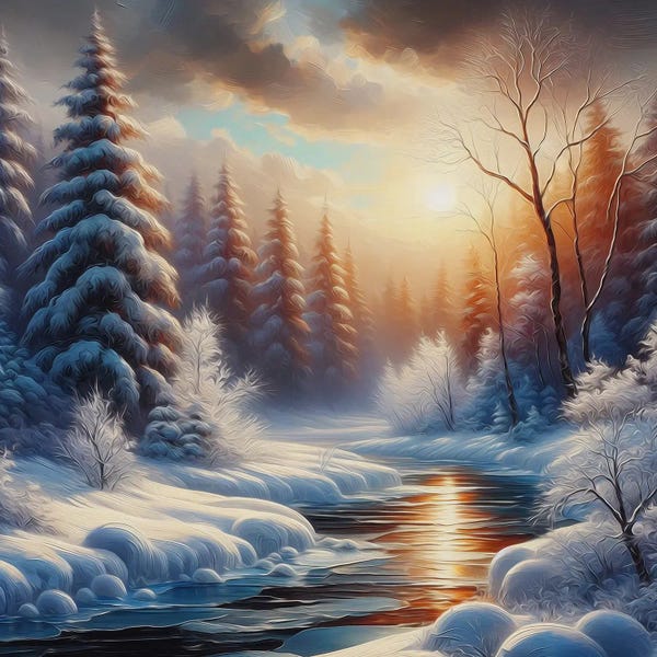 Snow: Winter Dawn by Ievgeniia Bidiuk