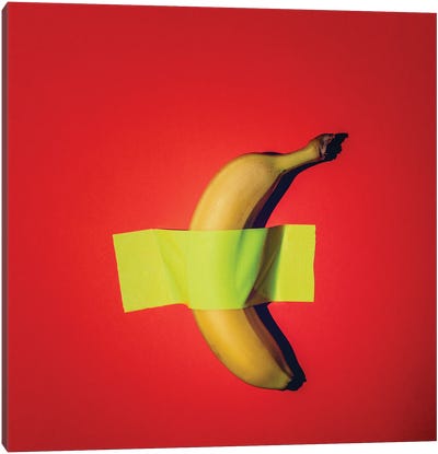 The Wall Banana Canvas Art Print - Igor Vitomirov