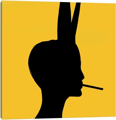 Yellow Smoking Canvas Art Print - Igor Vitomirov