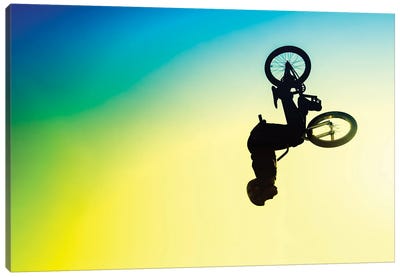BMX Rider Canvas Art Print - Action Shot Photography