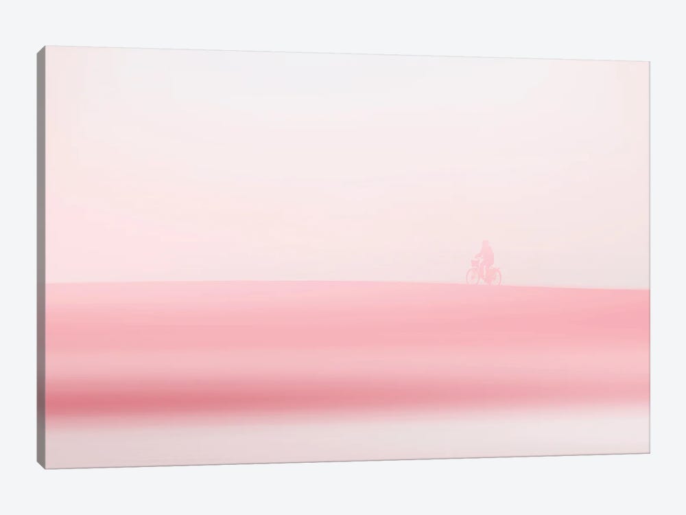 Pink Cycling by Igor Vitomirov 1-piece Canvas Wall Art