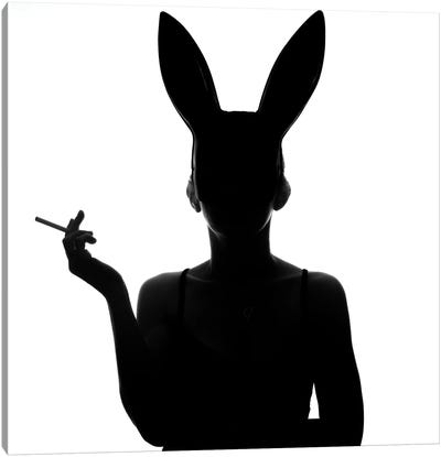 Smoking Rabbit Canvas Art Print - Igor Vitomirov