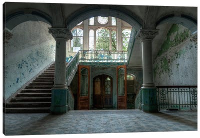 Beelitz Sanatorium Canvas Art Print - Stairs & Staircases