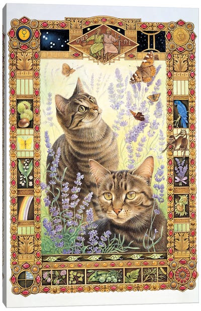 Gemini - Christie And Zelly Canvas Art Print - Ivory Cats