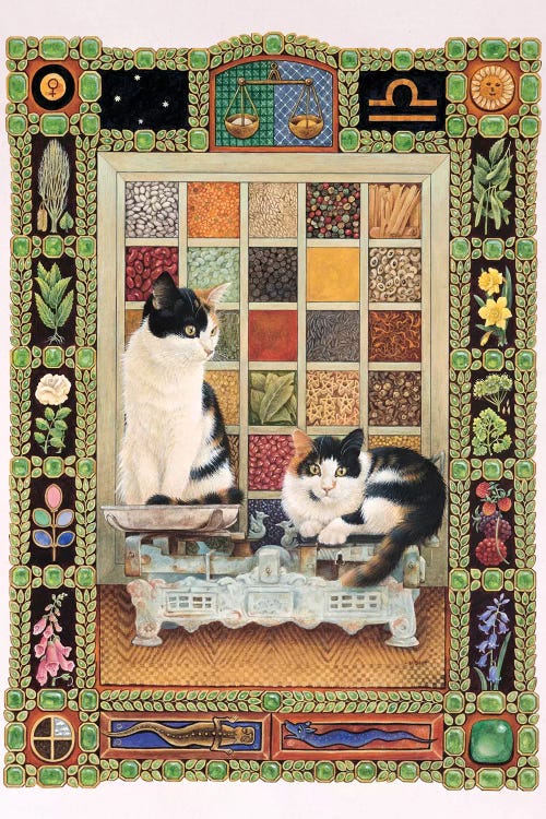 Libra - Clea And Lily by Ivory Cats wall art