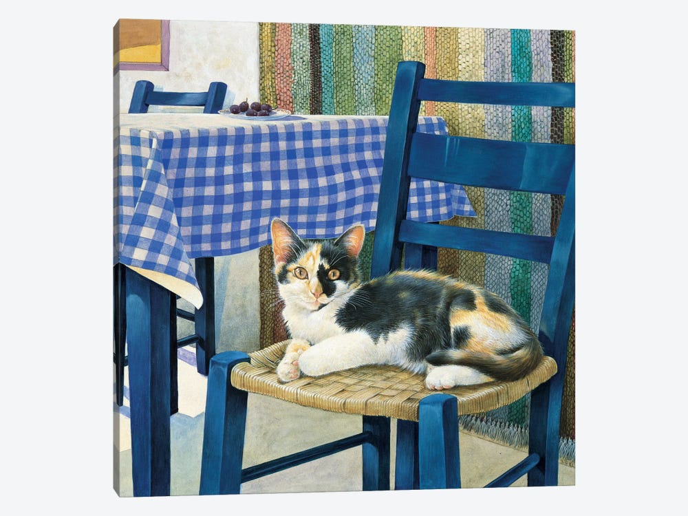 Mikado On A Chair by Ivory Cats 1-piece Canvas Print