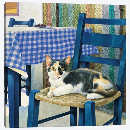 Mikado On A Chair Canvas Print #IVR28} by Ivory Cats Art Print