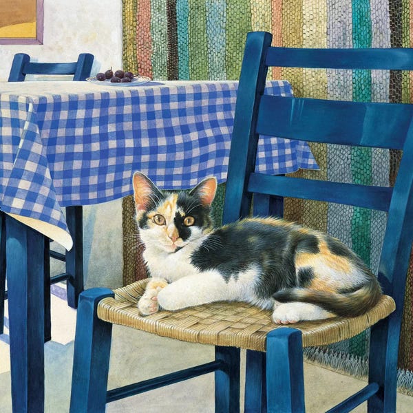 Calico Cats: Mikado On A Chair by Ivory Cats