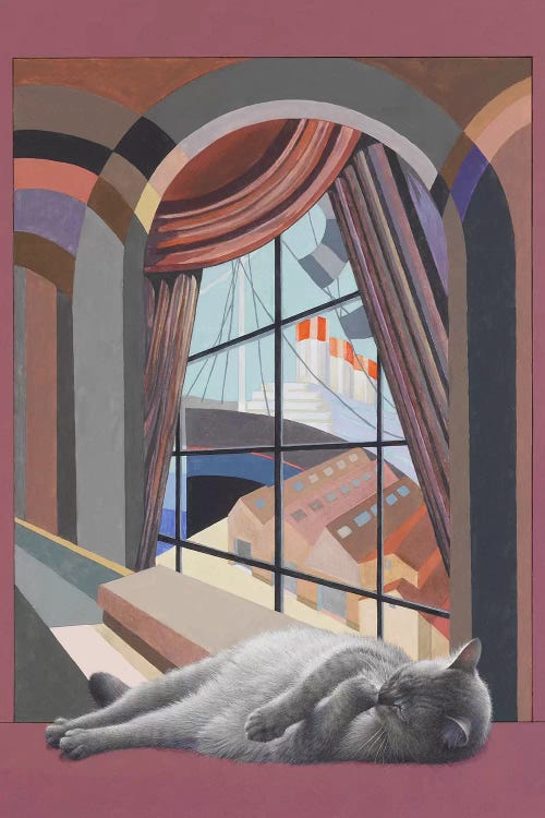 Amulet Waiting For The Benedictus Cruise Ship by Ivory Cats wall art