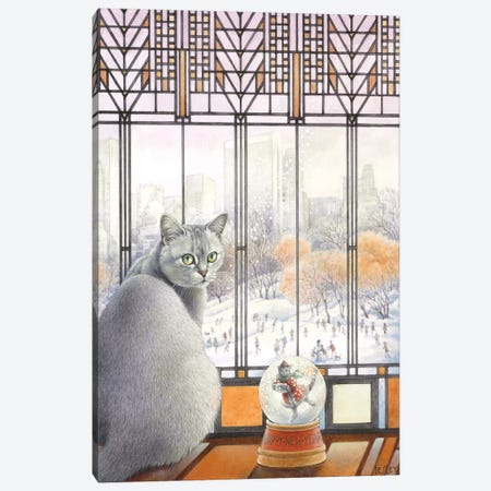 New Year With Mumu Canvas Print #IVR36} by Ivory Cats Canvas Art Print