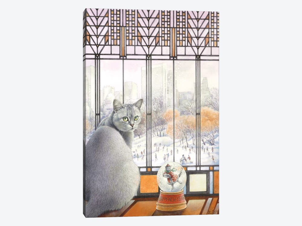 New Year With Mumu by Ivory Cats 1-piece Canvas Artwork