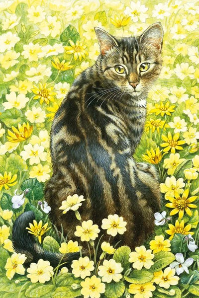 Kids Inspirational Art: Octopussy In Spring Flowers by Ivory Cats