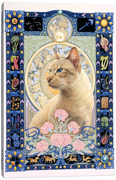 Sagittarius - Ra-Ra Canvas Art Print - Ivory Cats