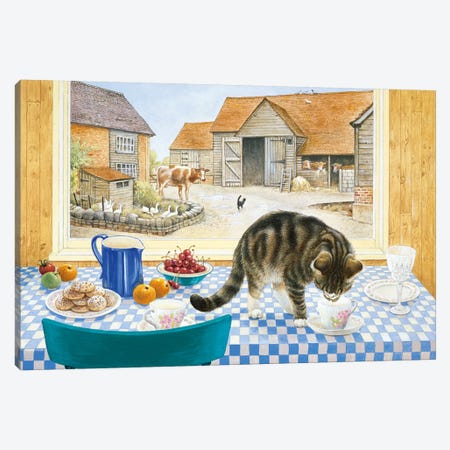 Twiglet On The Table Canvas Print #IVR52} by Ivory Cats Canvas Artwork