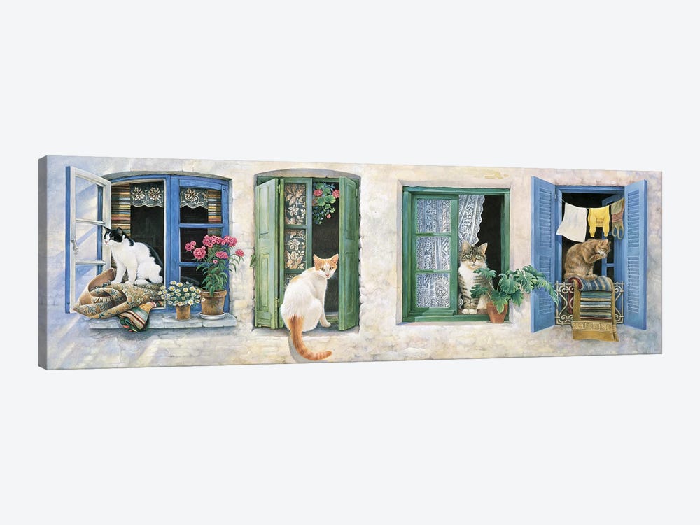 Two Greek Cats by Ivory Cats 1-piece Canvas Art Print